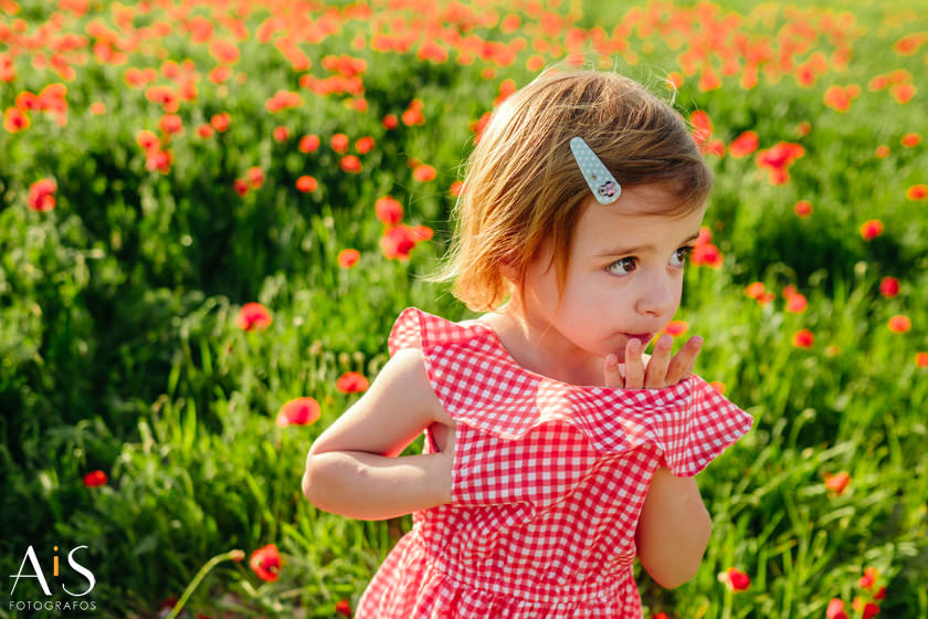 En un campo de amapolas