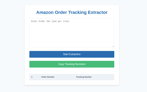 Amazon Tracking Extractor