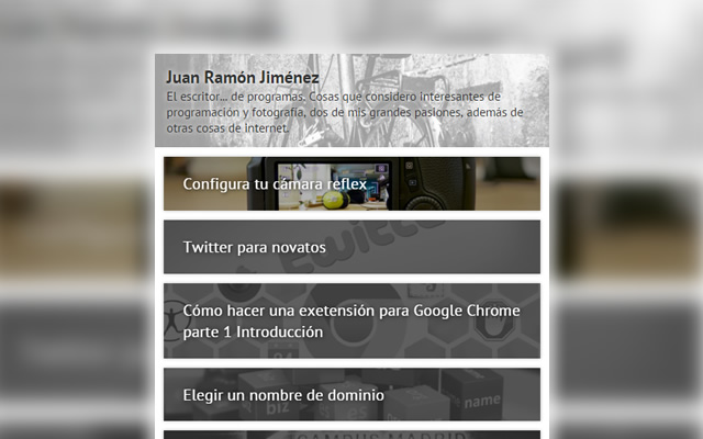 Juan Ramón Jimenez Quick WordPress reader chrome extension