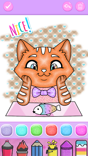 Screenshot Cute Kitty Coloring Glitter