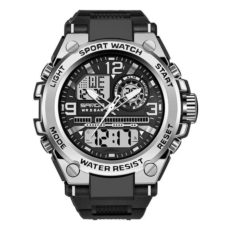 Reloj Electrónico Digital Multifuncional Impermeable Moderno — Diseño Versátil y Resistencia al Agua para el Uso Diario