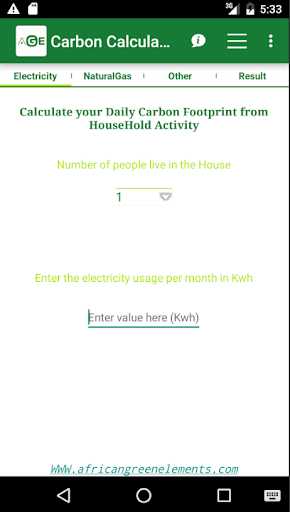 AGE Carbon Calculator