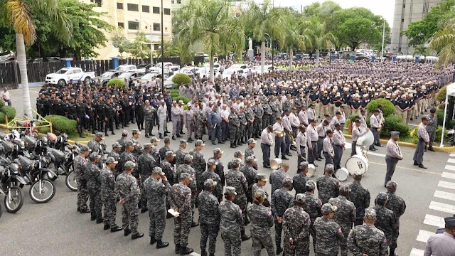 Ejército participa en lanzamiento de operativo preventivo “Semana Santa 2019”, en la Policía Nacional. 