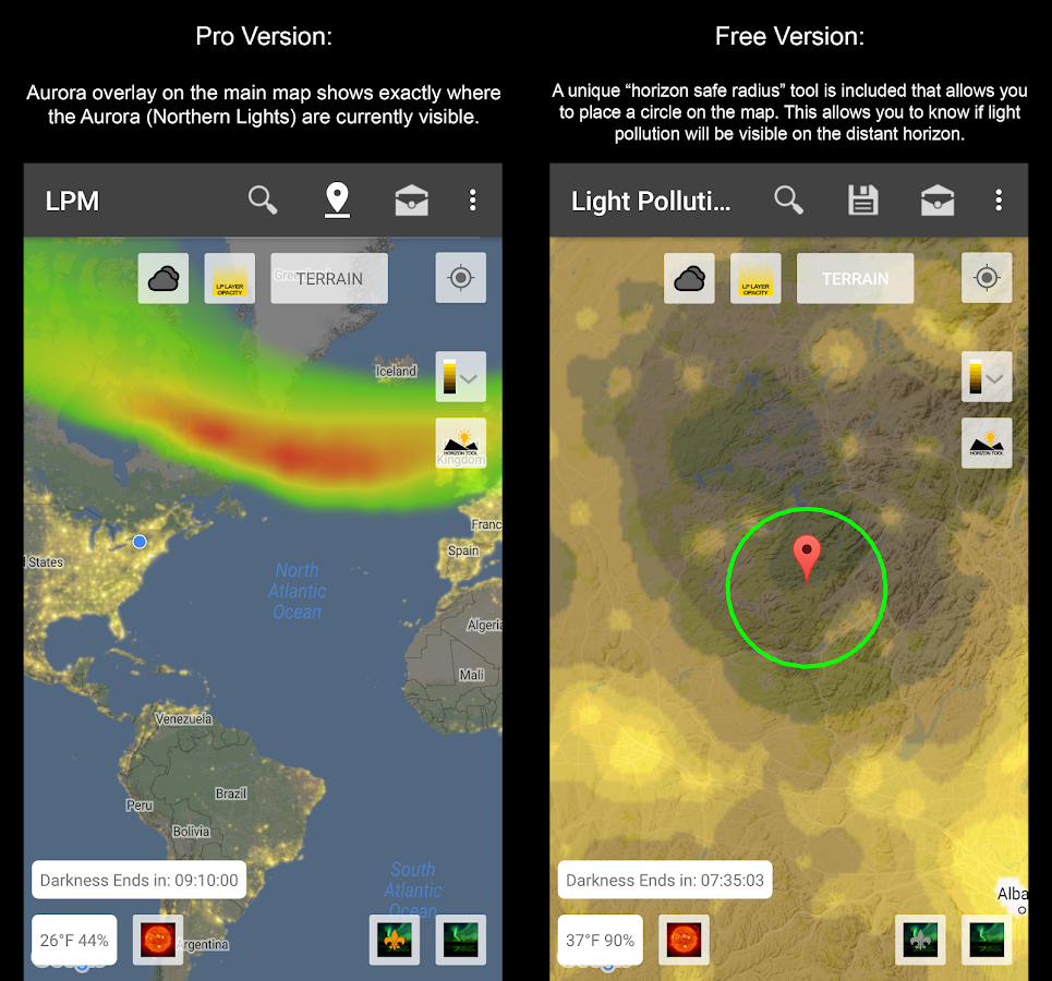 Light Pollution Map - Dark Sky – Android-apps på Google Play