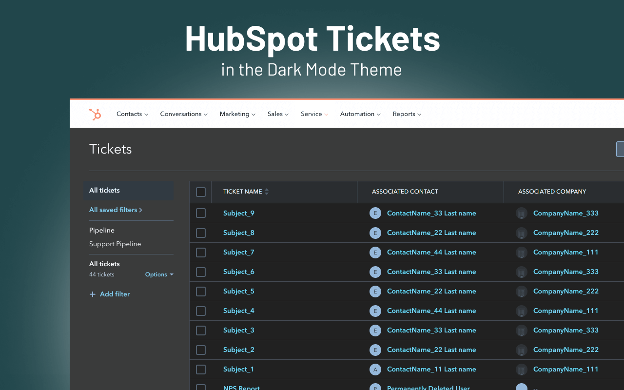 Dark Mode for HubSpot Preview image 5