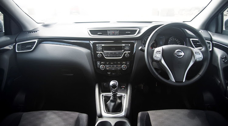 The interior of the Nissan Qashqai.