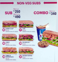 Subway menu 6