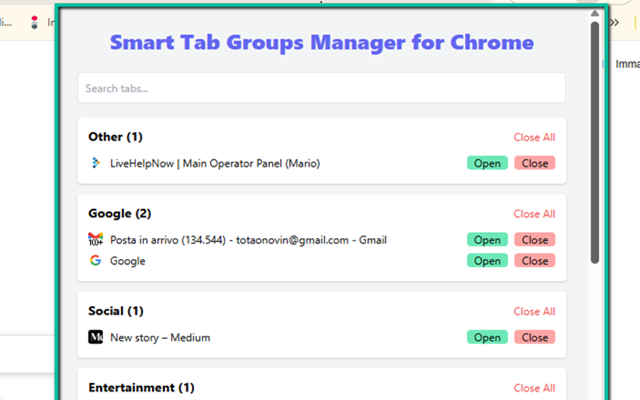 Smart Tab Groups Manager for Chrome