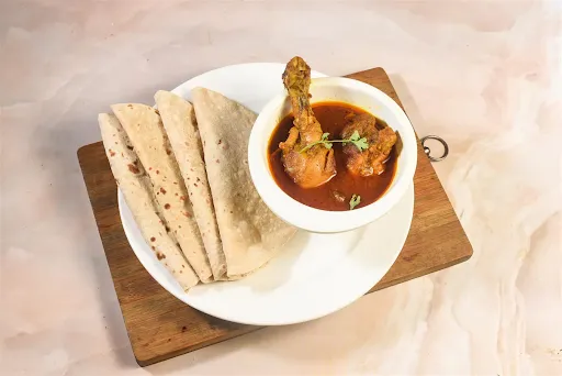 4 Hath Phulka Roti With Chicken Kasha [2 Pieces]