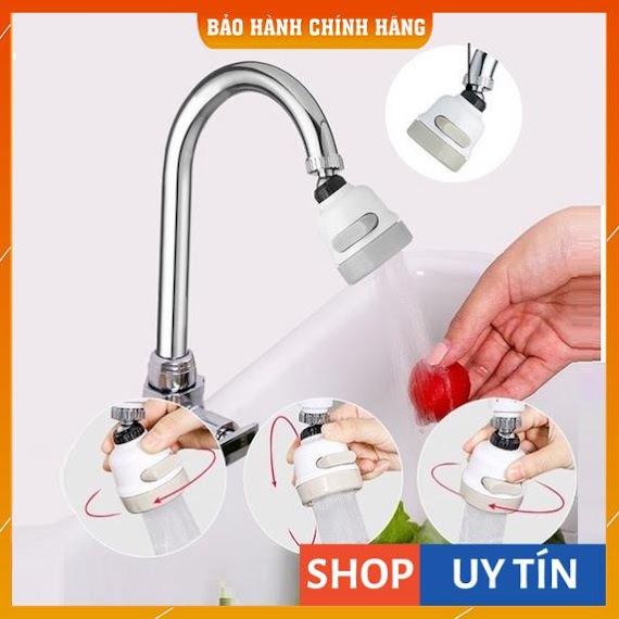 [Mã Life121210K Giảm 10% Đơn 50K] Đầu Vòi Nối Rửa Chén Bát Tăng Áp - 3 Chế Độ Phun - Xoay 360 Độ