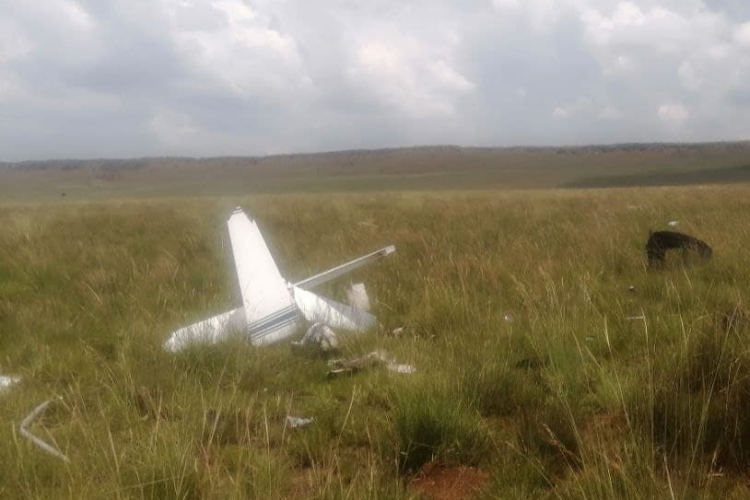 The light aircraft crashed near an airfield on the West Rand at midday on Saturday.