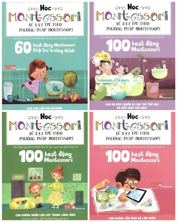 Sách Học Montessori Để Dạy Trẻ Theo Phương Pháp Montessori - Trọn Bộ 4 Cuốn - Đinh Tị Books