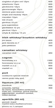 Mix, The Westin Sohna Resort & Spa menu 1