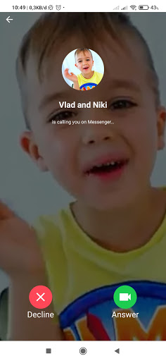 Fake Call Vlad and Niki Prank Video Call and Chat