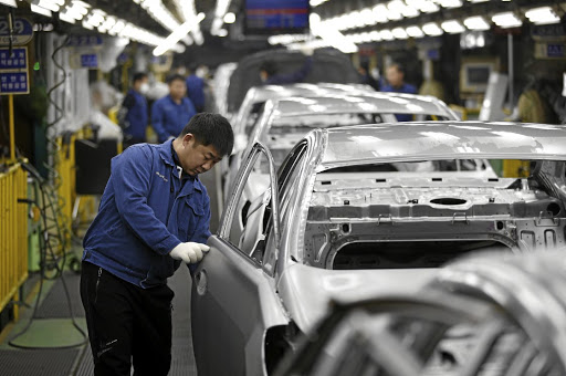 A worker works on a Hyundai assembly line in Asan, South Korea. Picture: REUTERS