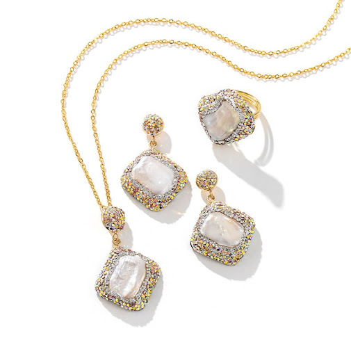 Title 1, Niche Design Necklace Earring Ring Three-piece ...