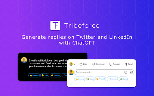 Tribeforce - ChatGPT for Twitter and LinkedIn