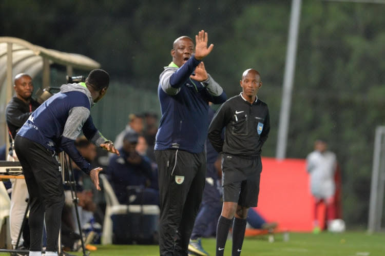 Baroka FC caretaker coach McDonald Makhubedu during the Absa Premiership match against Bidvest Wits at Bidvest Stadium on March 02, 2018 in Johannesburg, South Africa.