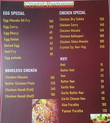 Tiranga Veg And Non Veg Restaurant menu 