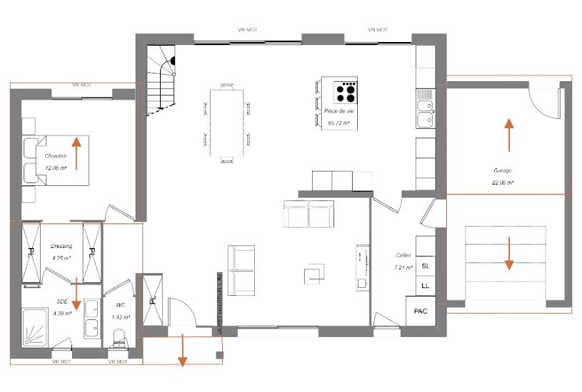  Vente Terrain + Maison - Terrain : 1 087m² - Maison : 140m² à Fondettes (37230) 