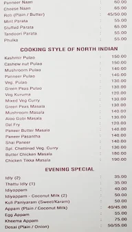 Hotel Kannappa menu 2