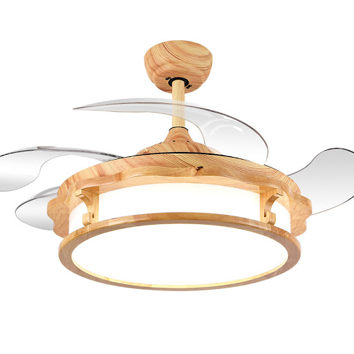 Title 2, Nordic Solid Wood Japanese Style Fan Lamp provi...