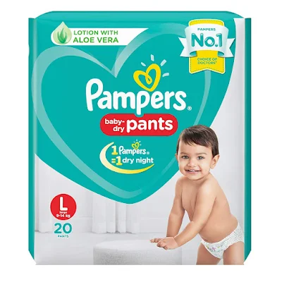 Pampers New Diapers Pants, Large - 12 count