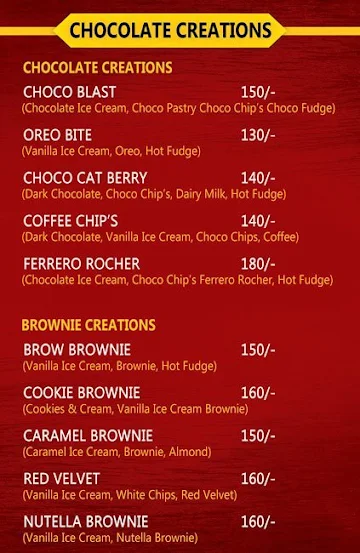 Waffle World menu 