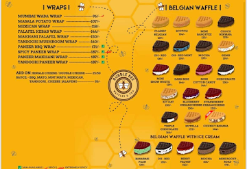 Bubble Bee Waffles & Tea menu 