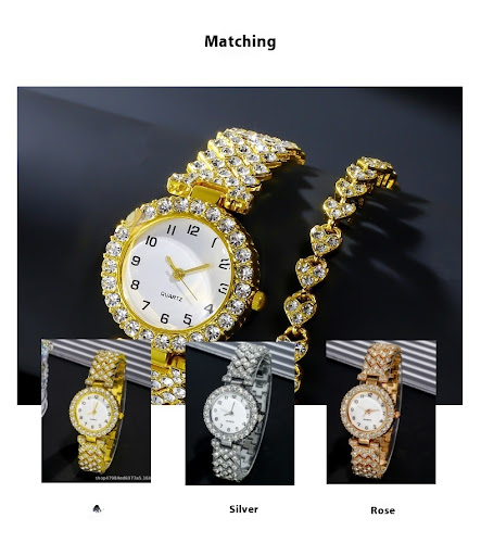 Title 5, Fashion Jewelry 2pcs Luxury Fashion Women Watch...