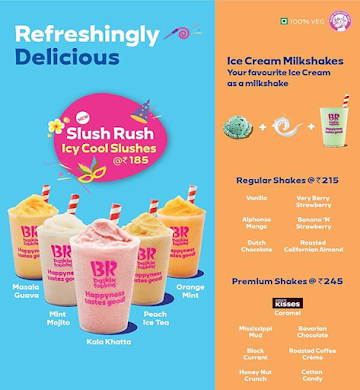 Baskin Robbins menu 