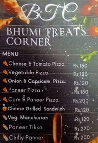 Bhumi Treats Corner menu 1