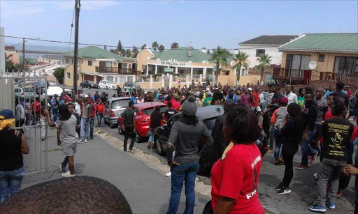 University of Fort Hare students march in the streets of East London. Picture: SINO MAJANGAZA