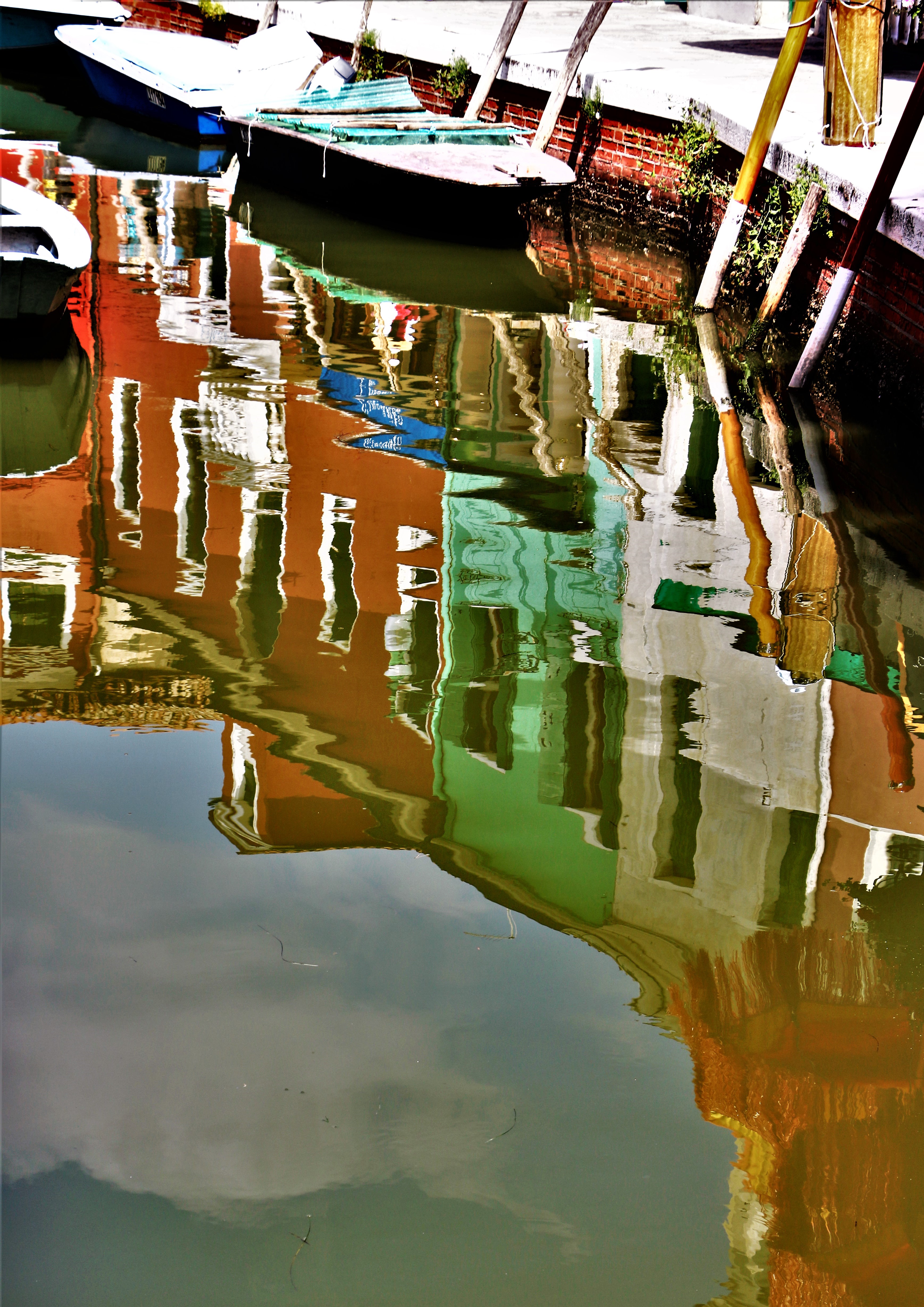 Burano-Venezia-Acquerello di ramemetallico