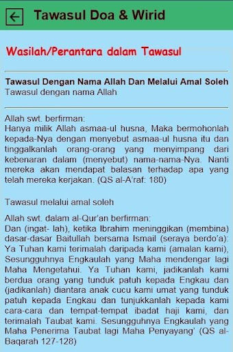 Tawasul Amalan Doa  Wirid