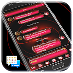 Cover Image of Download SMS Messages Spheres Red Theme 1.0 APK