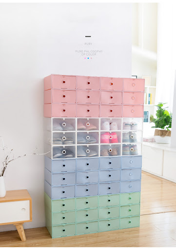 Title 6, 6 Thickened Transparent Shoebox Drawers Shoe St...