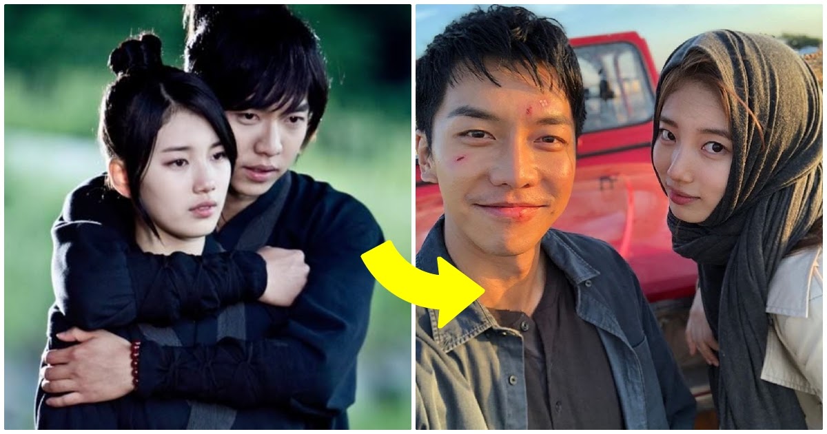 Suzy gets a piggyback ride from Lee Seung-gi