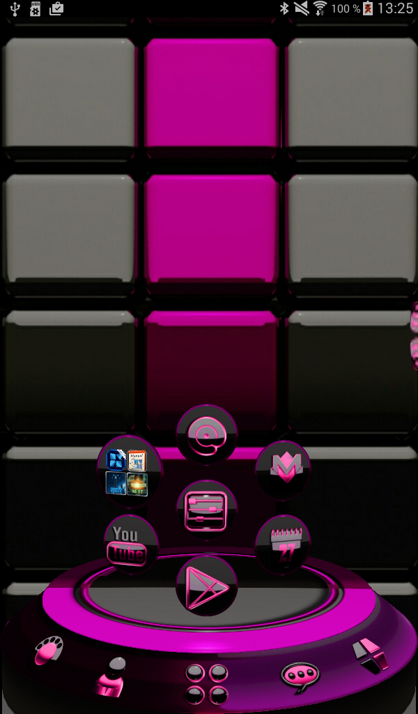 pink black 3D Next Launcher Screen 2