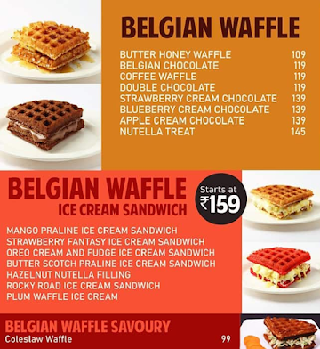 Cream And Fudge menu 