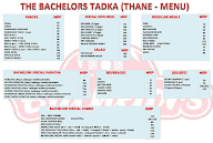 The Bachelors Tadka menu 1