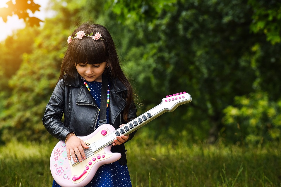 Happy, Fun, Kids, Musician, Electric, Smiling, Sound