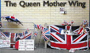 A monarchy fan camping outside St Mary's Hospital, London, where Britain's Catherine, Duchess of Cambridge, is due to give birth 'at any moment now'