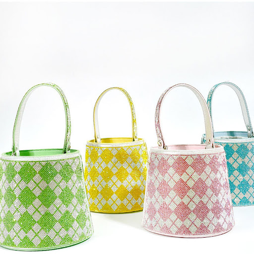 Title 5, Womens Hand-carried Rhinestone Bucket Bag, Spa...