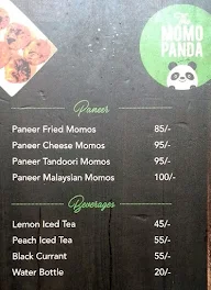 The Momo Panda menu 1