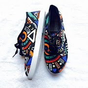 African-inspired tribal-print sneakers from MbalEnhleSis.