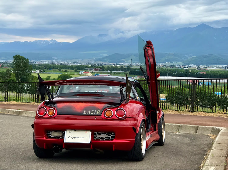 カプチーノのBABY -_- SUPERCAR☆・アイラインカバー・ヘッドライトクリア化・真夏日に関するカスタム事例の投稿画像11枚目