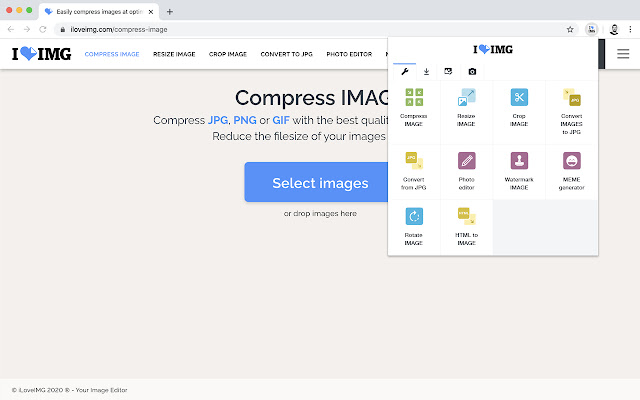 Image Editor & Tools - iLoveIMG chrome extension