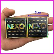 Tem Loa Nexo Chữ Vàng Vuông 5Cm ( Giá 2 Tem )