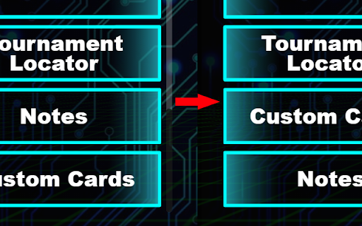 Swap Notes and Custom Card button